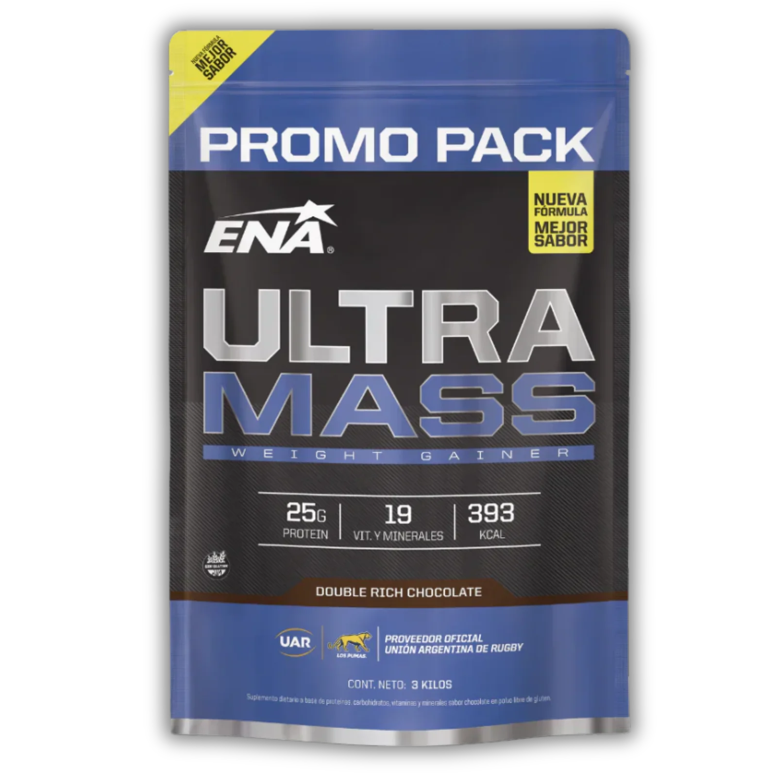 ENA Ultra Mass Weight Gainer 3Kg Double Rich Chocolate