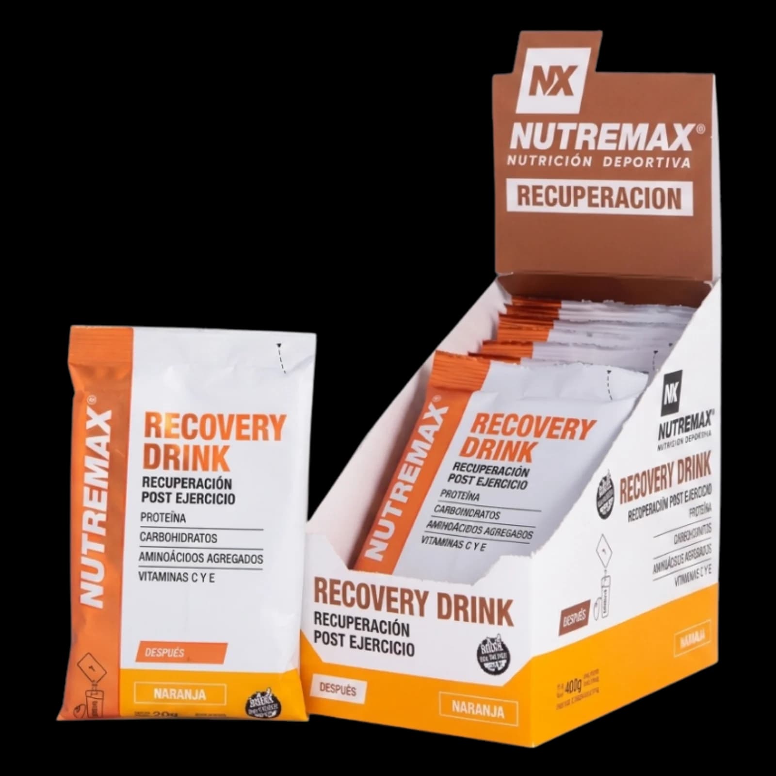 Nutremax Recovery Drink Sobres Caja 10 Naranja