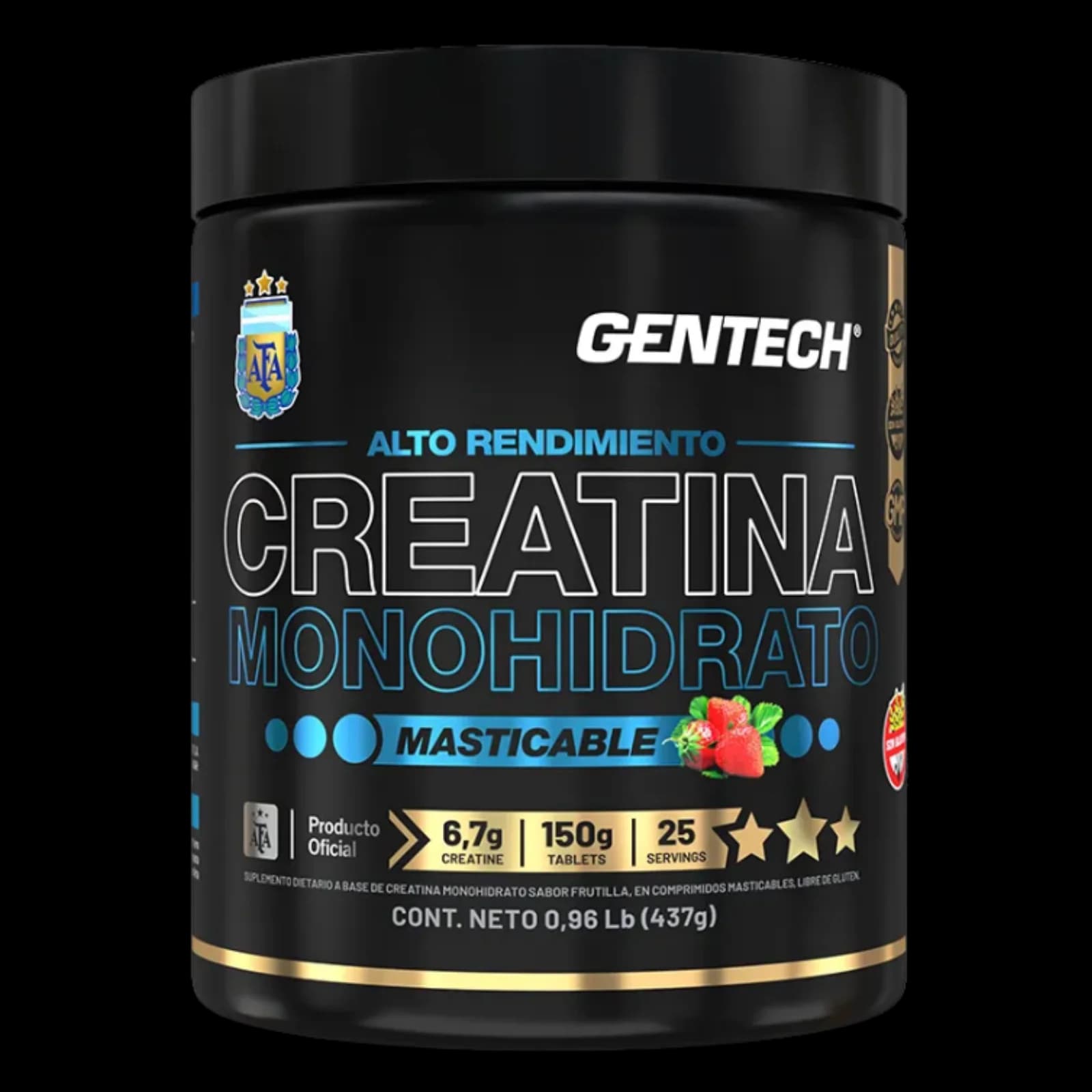 Gentech Creatina Monohidrato Masticable 150 tabletas