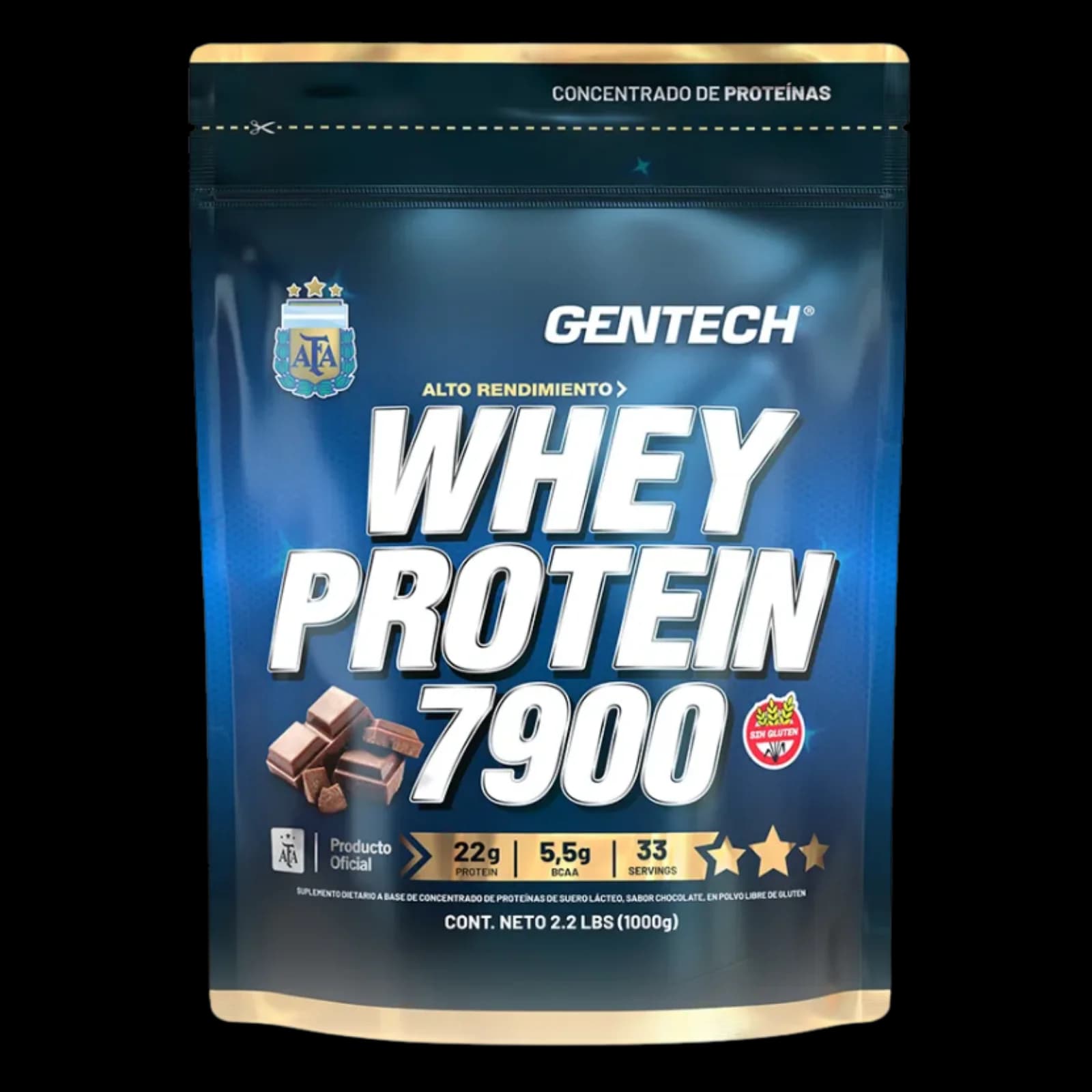 Gentech Whey Protein 7900 AFA 1kg Chocolate