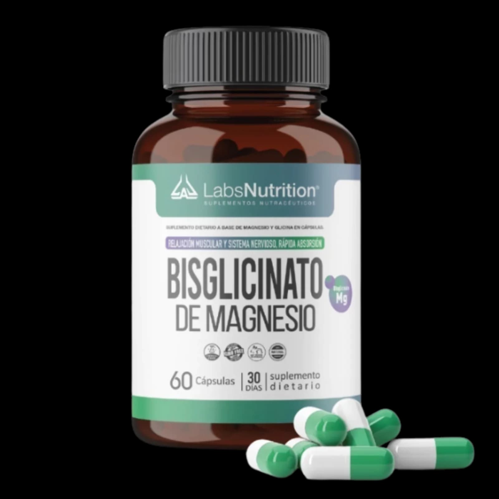 Labs Nutrition Bisglicinato de Magnesio 60 cápsulas
