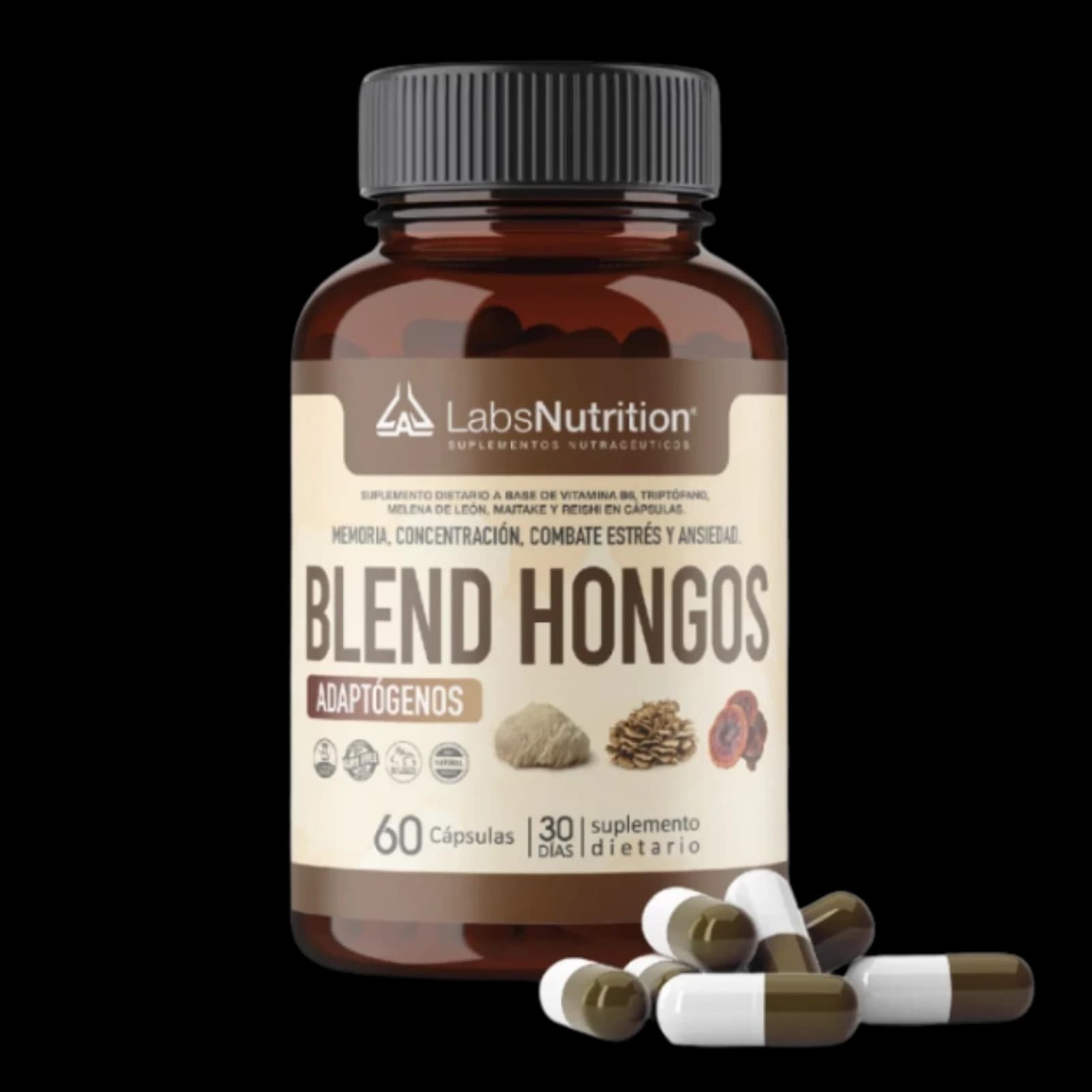 Labs Nutrition Blend Hongos Adaptógenos 60 cápsulas