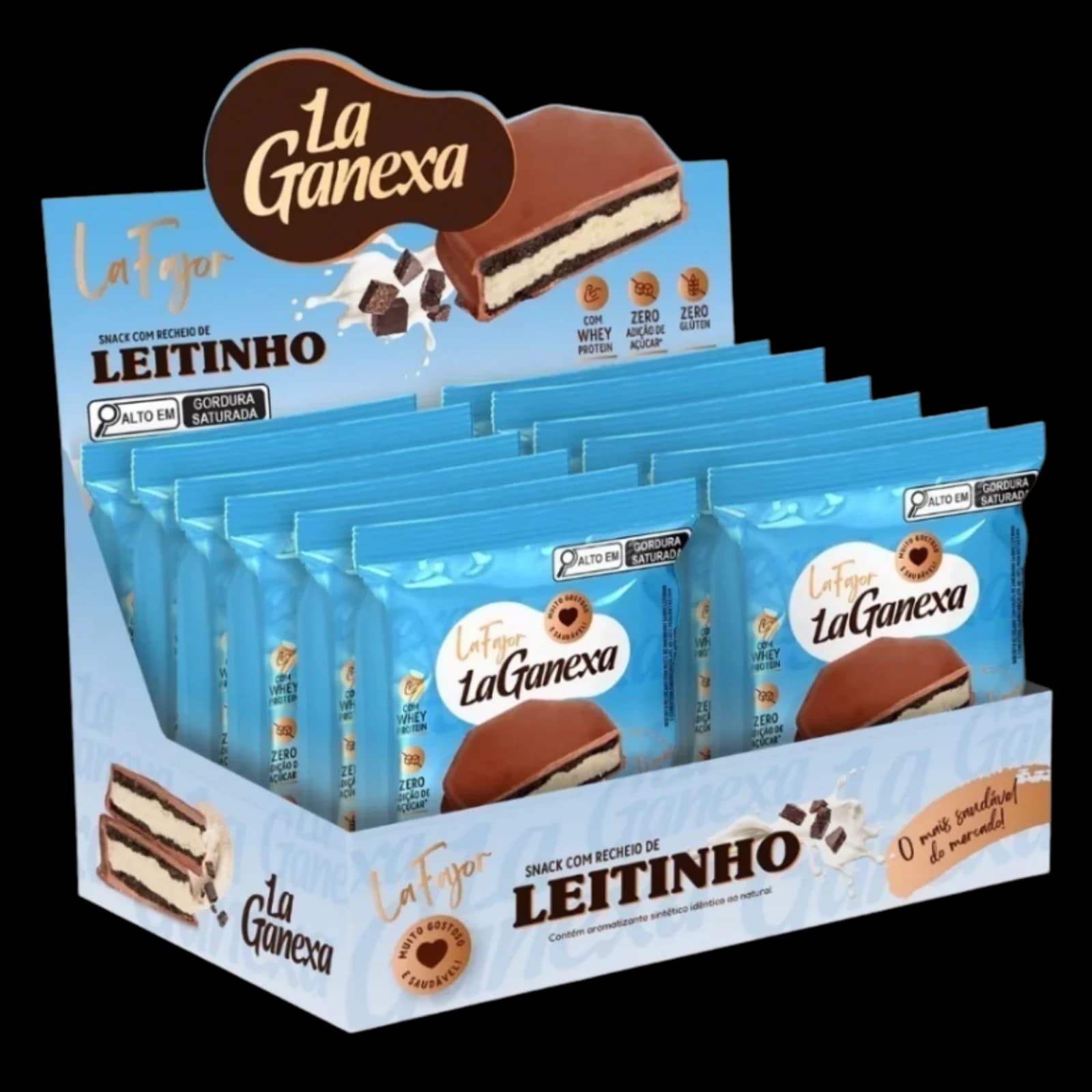 La Ganexa Alfajor Whey Protein Leitinho Caja 12