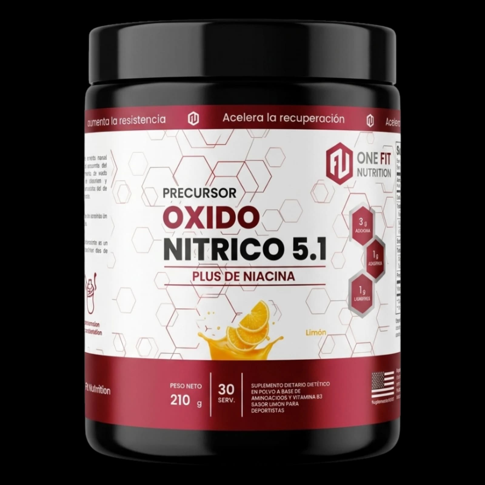 One Fit Óxido Nítrico 5.1 con Niacina 210g