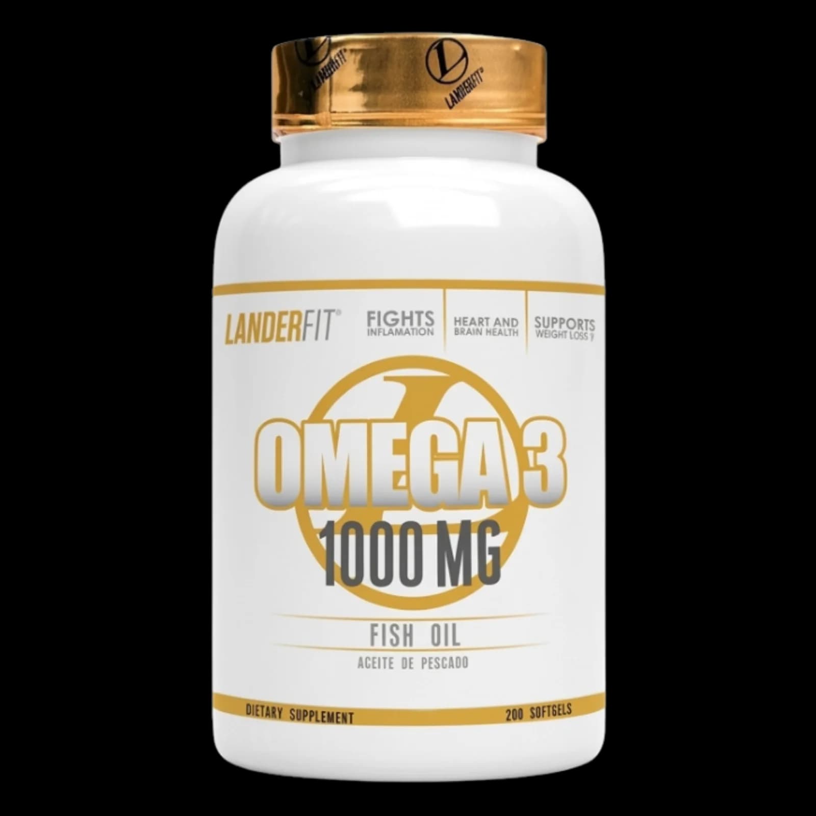 Landerfit Omega 3 Fish Oil 1000mg - 200 cápsulas — imagen principal