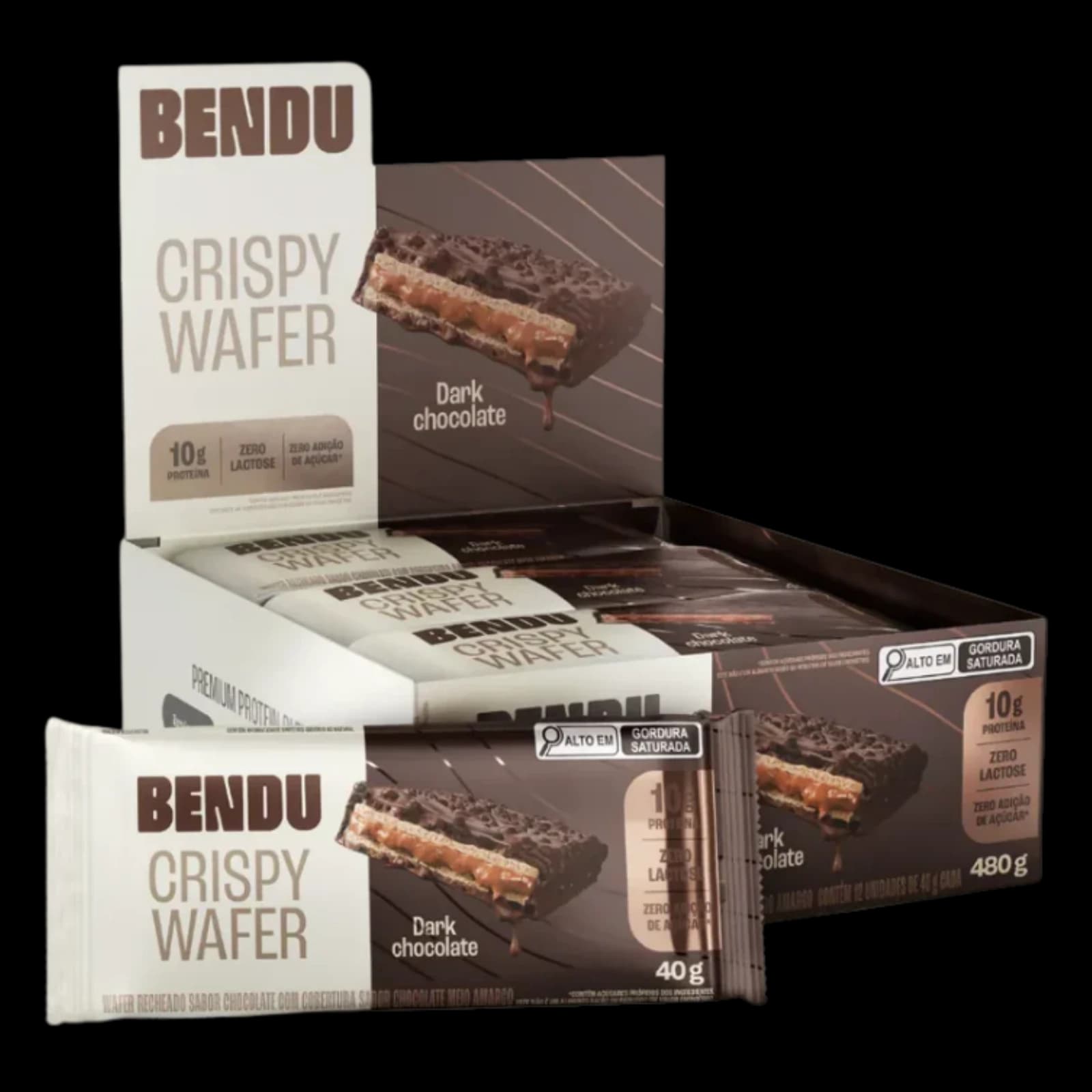Bendu Crispy Wafer Dark Chocolate - Caja 12 unidades