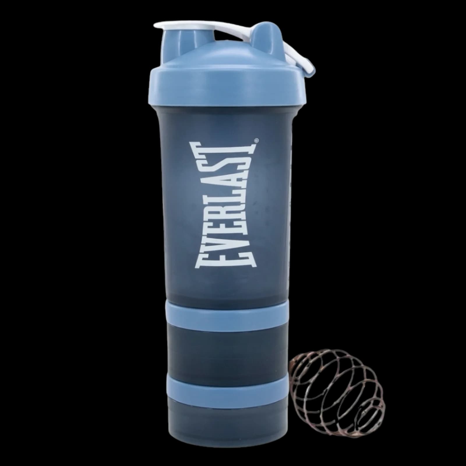 Everlast Shaker Azul con antigrumos resorte y compartimientos 500cc