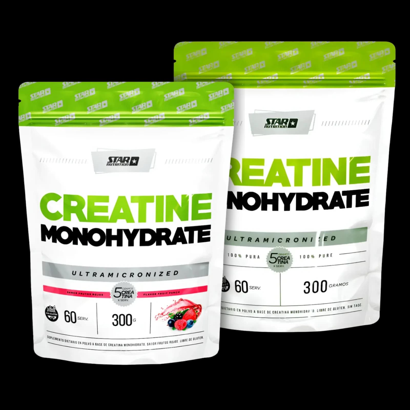 Combo Star Nutrition Creatina Monohidrato Doypack 300g x2