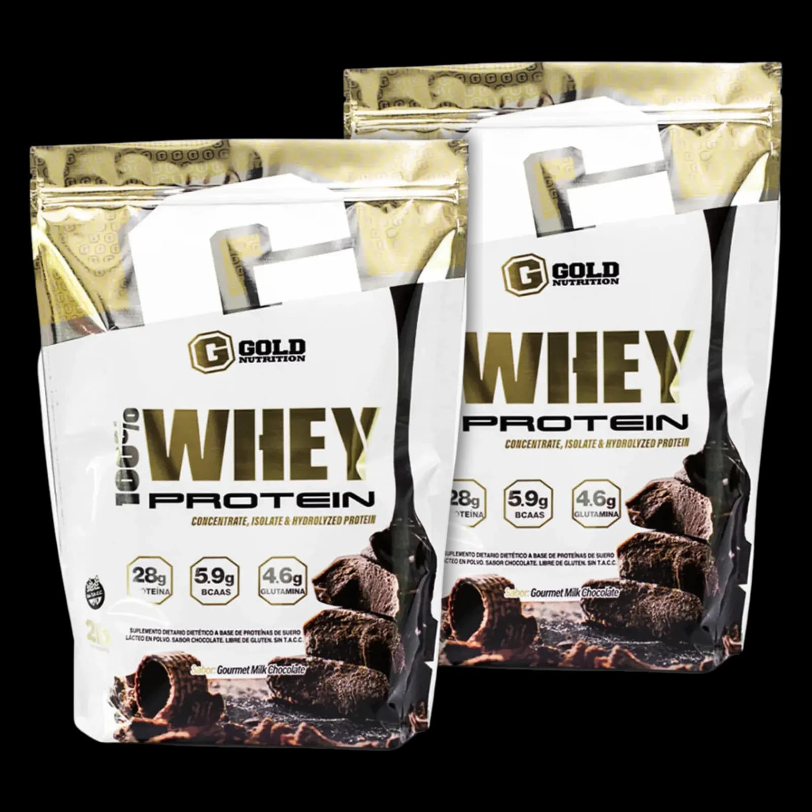 Combo Gold Nutrition Whey Protein 2lbs x2