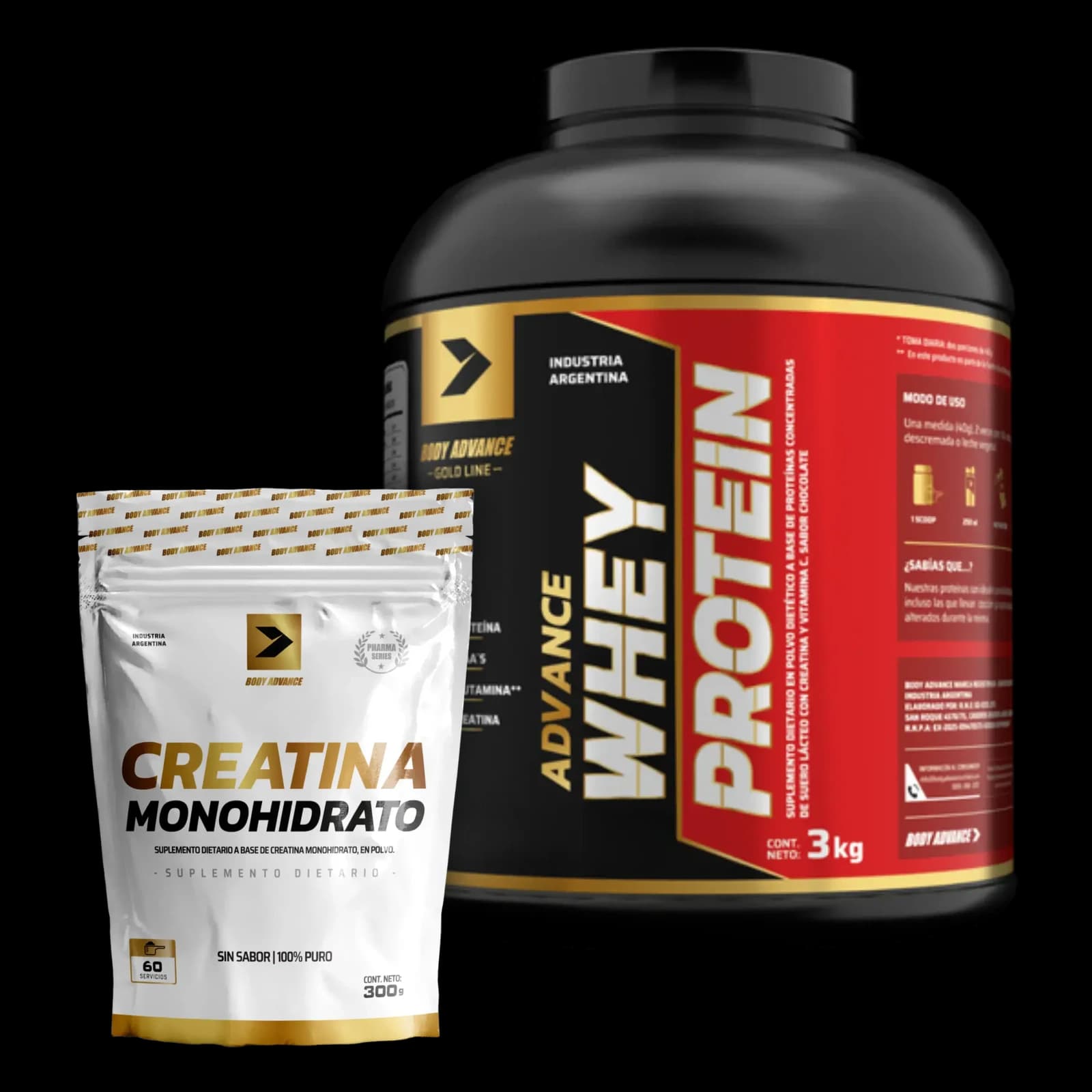 Combo Body Advance Whey Protein 3kg + Creatina Doypack 300g