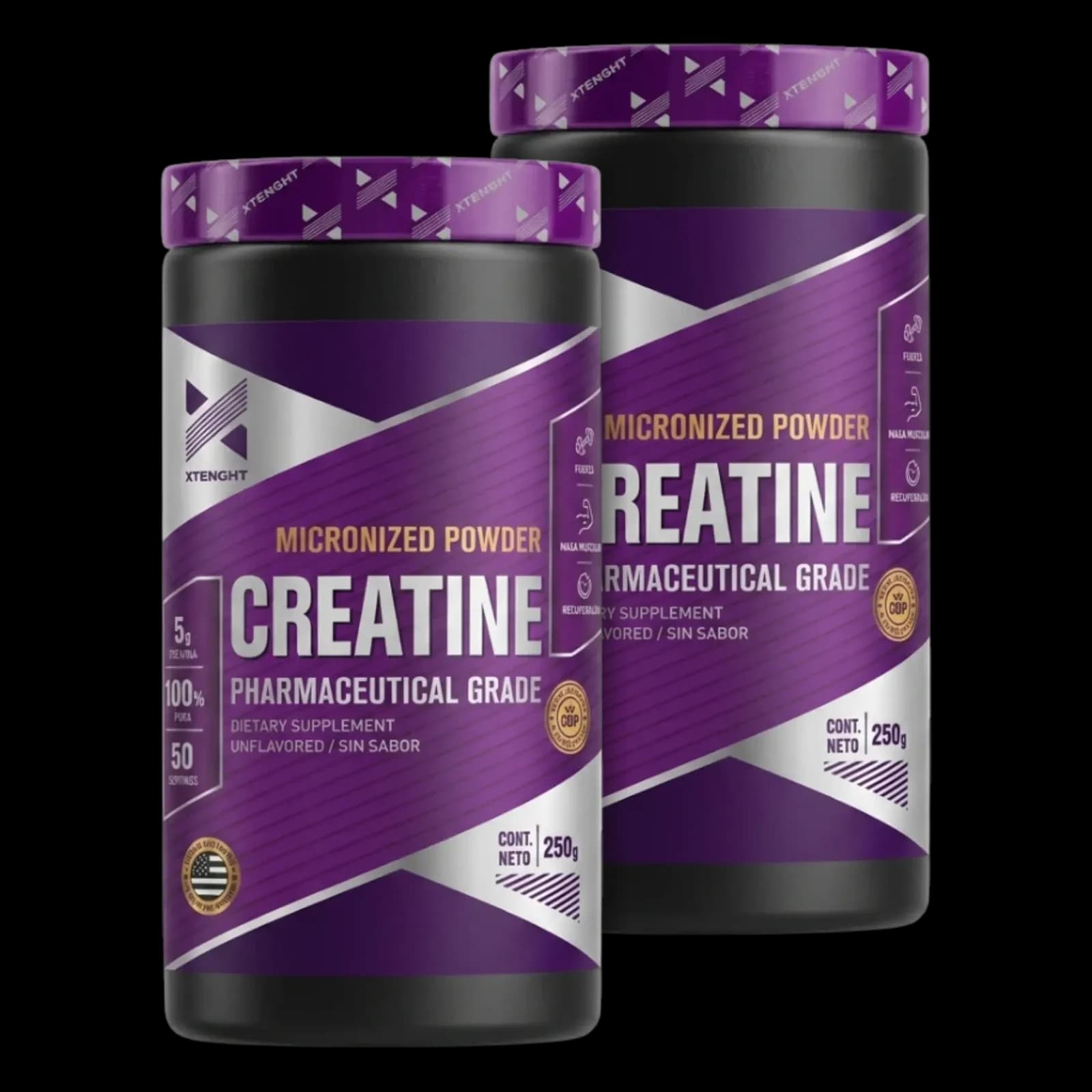 Combo Xtrenght Creatina Monohidrato Micronizada 250g x2