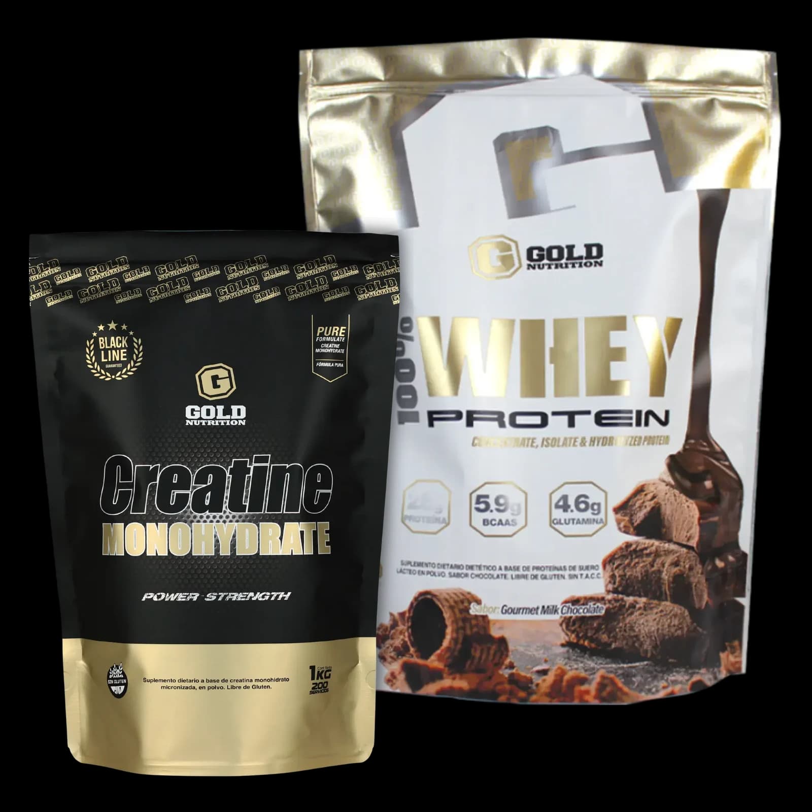 Combo Gold Nutrition Whey Protein 5lbs + Creatina 1Kg