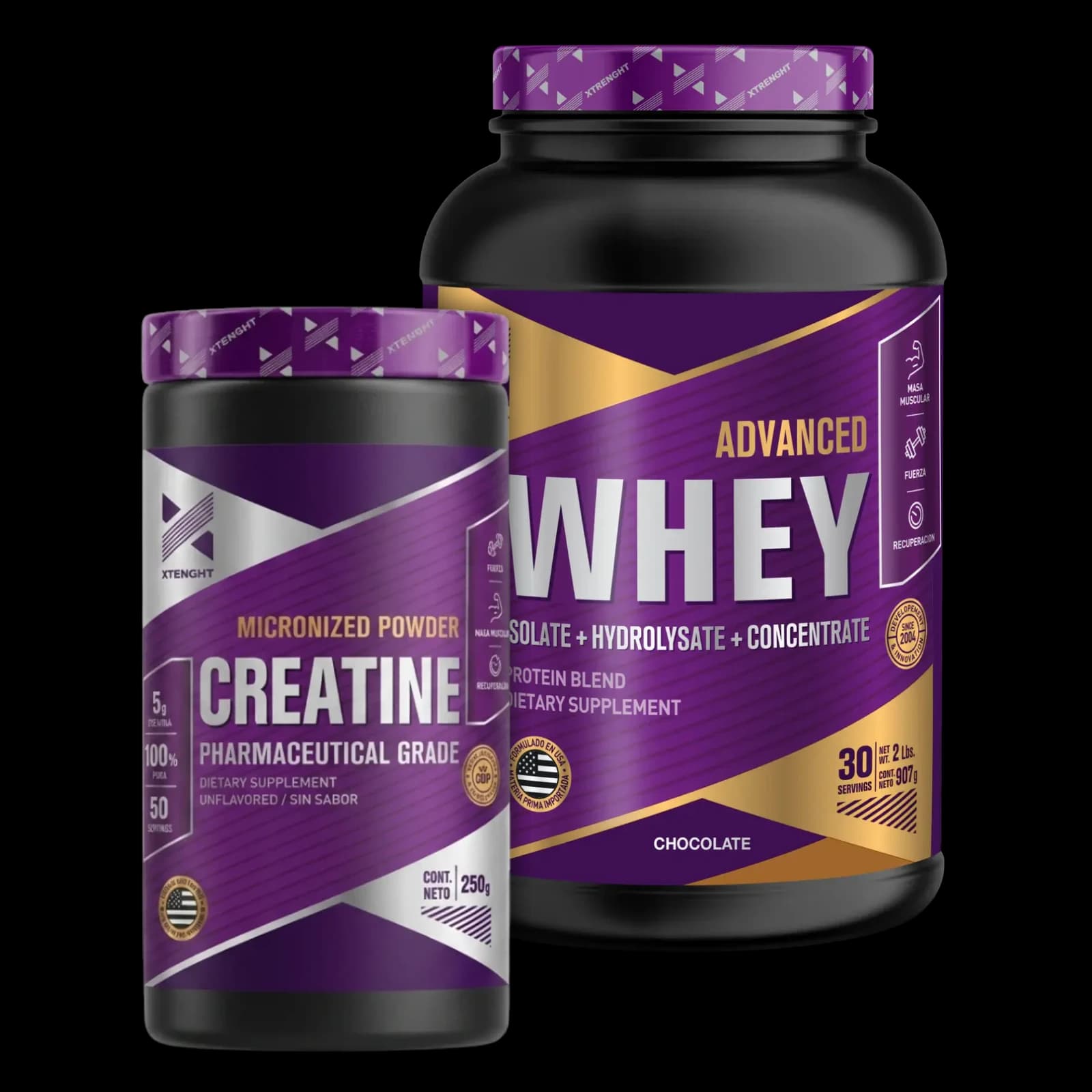 Combo Xtrenght Advanced Whey Protein 2lbs + Creatina 250g