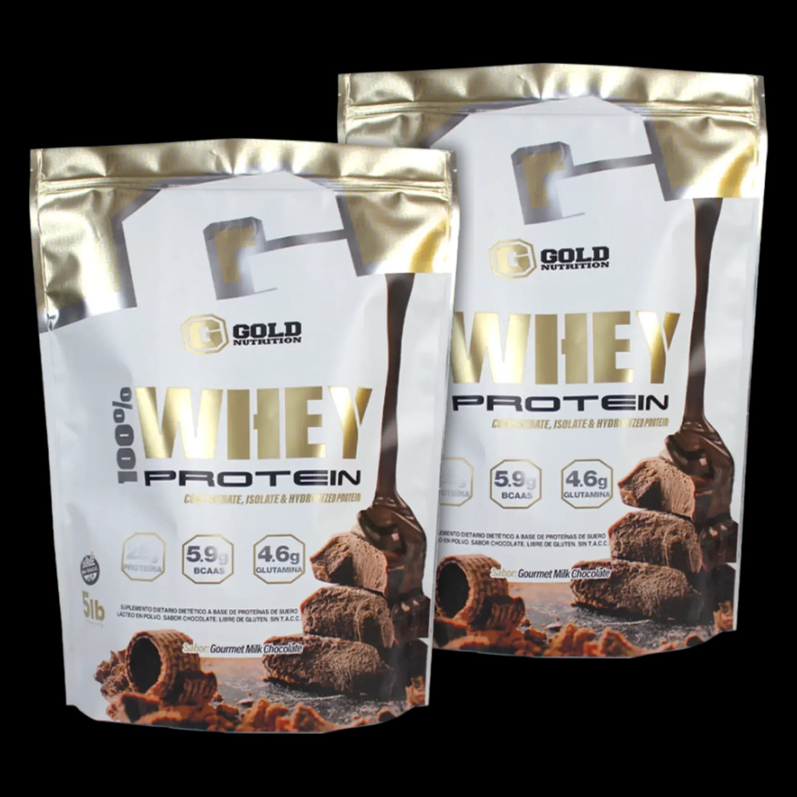 Combo Gold Nutrition Whey Protein 5lbs x2
