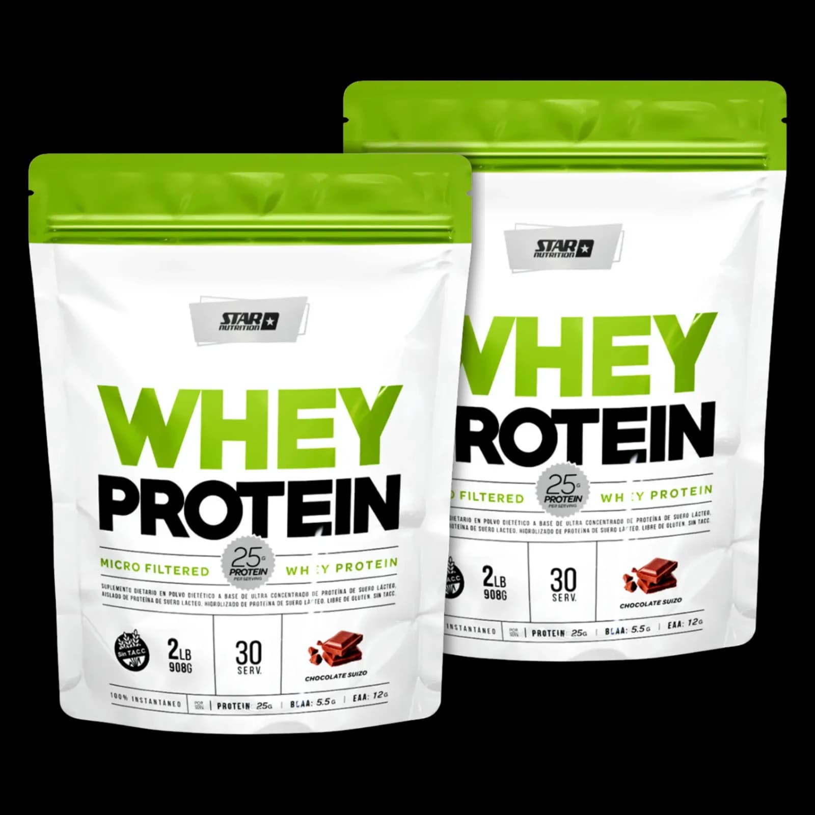 Combo Star Nutrition Whey Protein DoyPack 2lbs x2