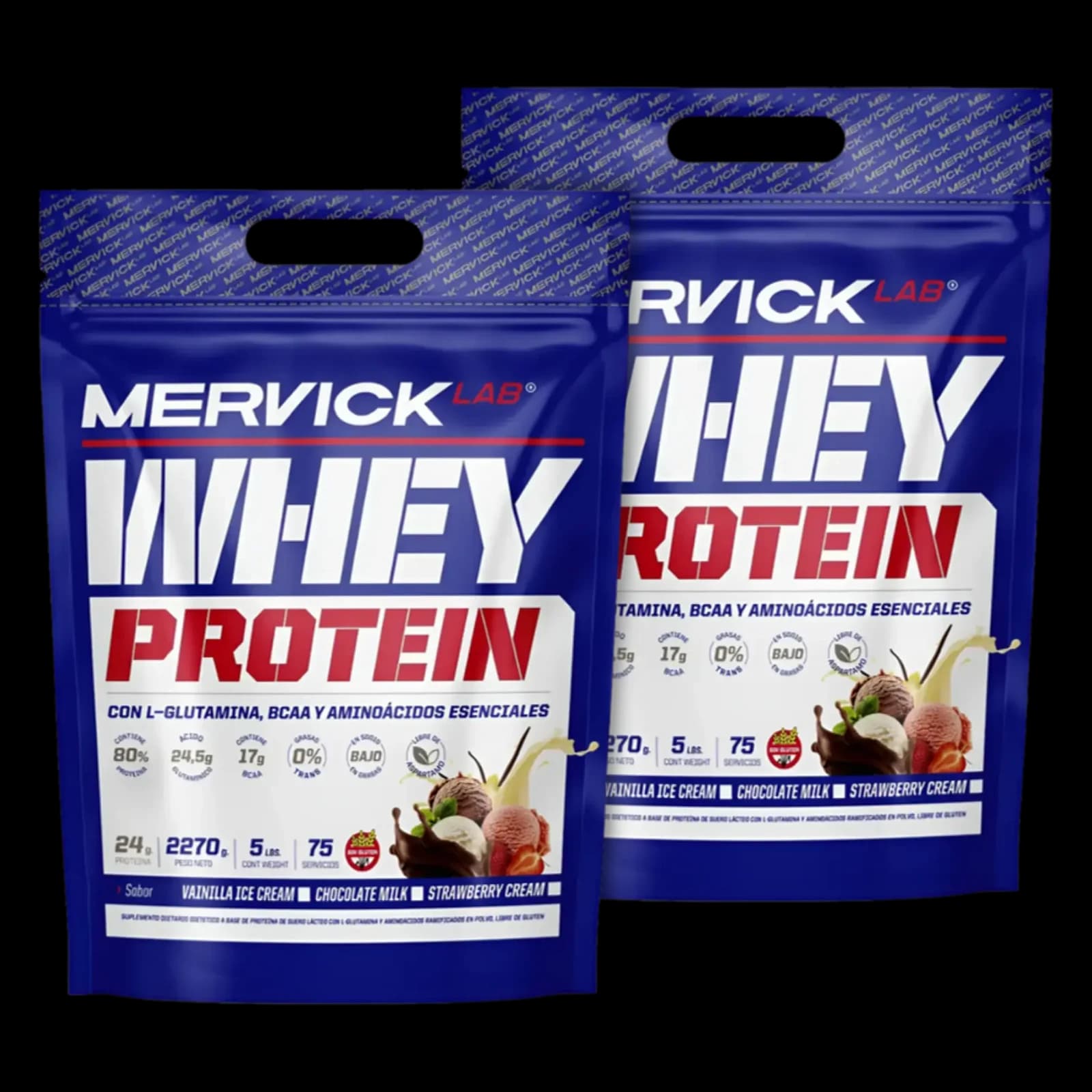Combo Mervick Whey Protein 5lbs x2