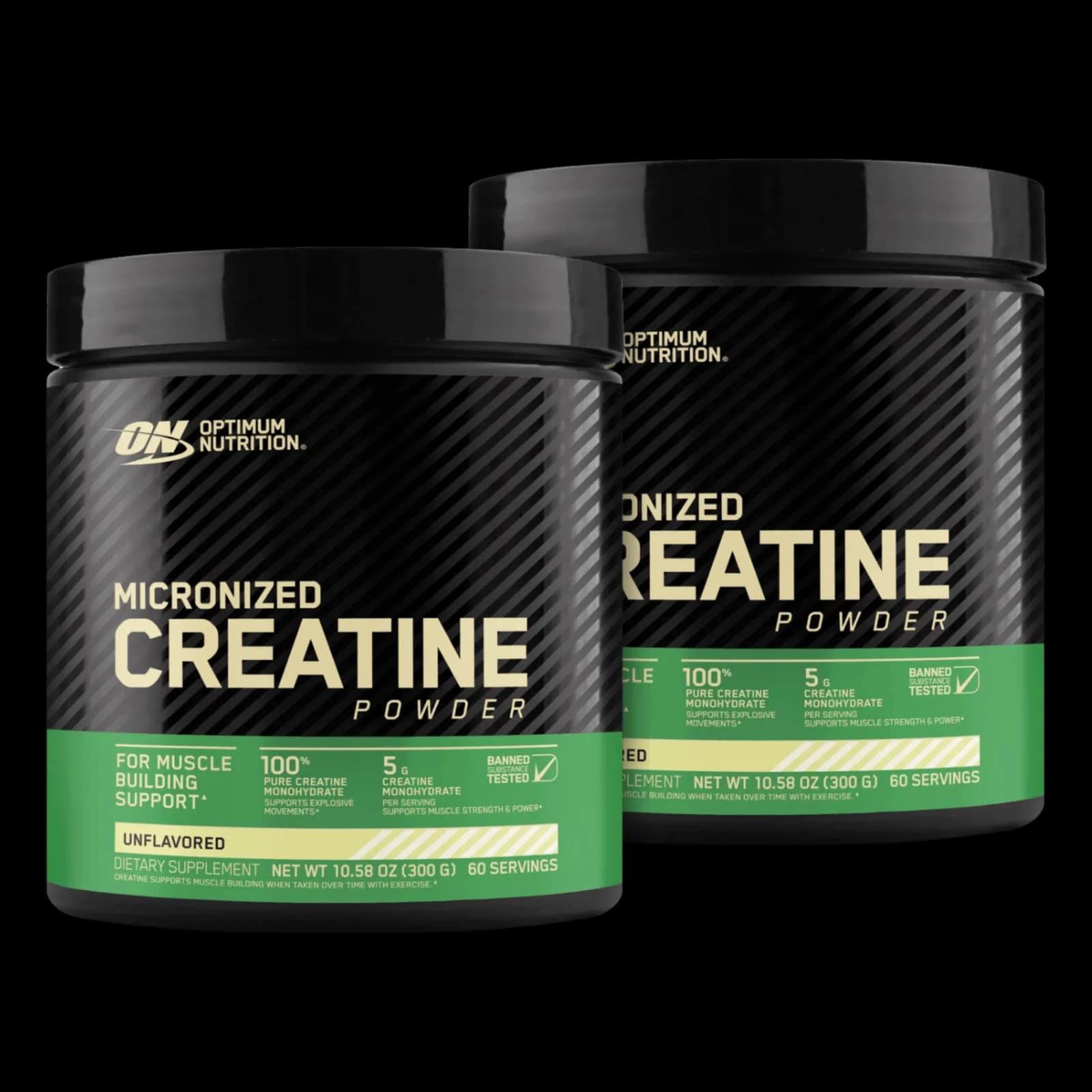 Combo Optimum Nutrition Creatina Monohidrato Micronizada 300g x2