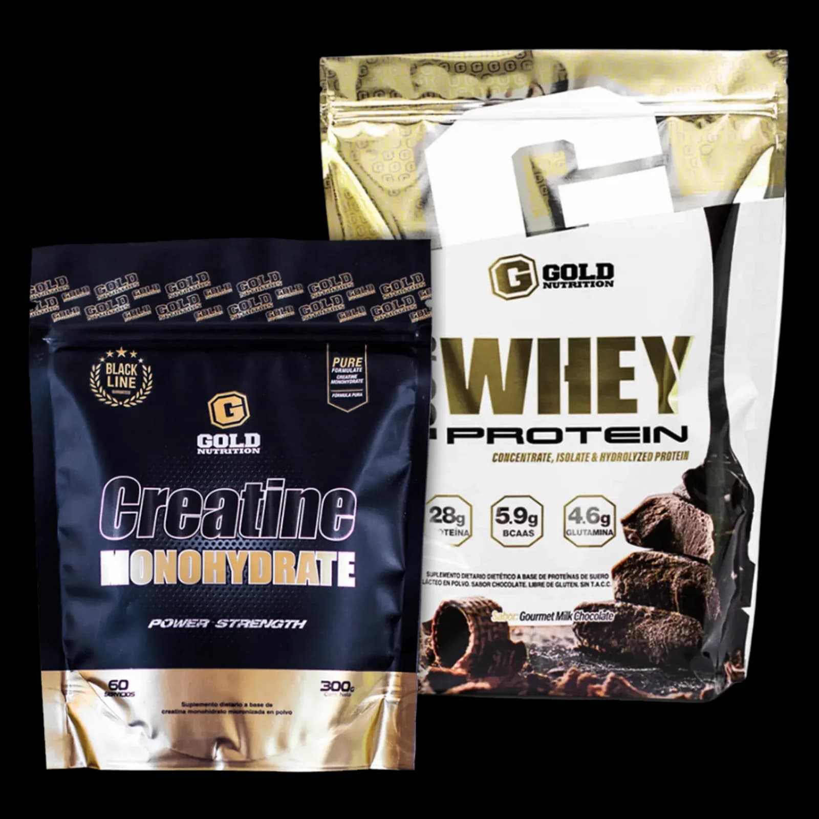 Combo Gold Nutrition Whey Protein 2lbs + Creatina 300g