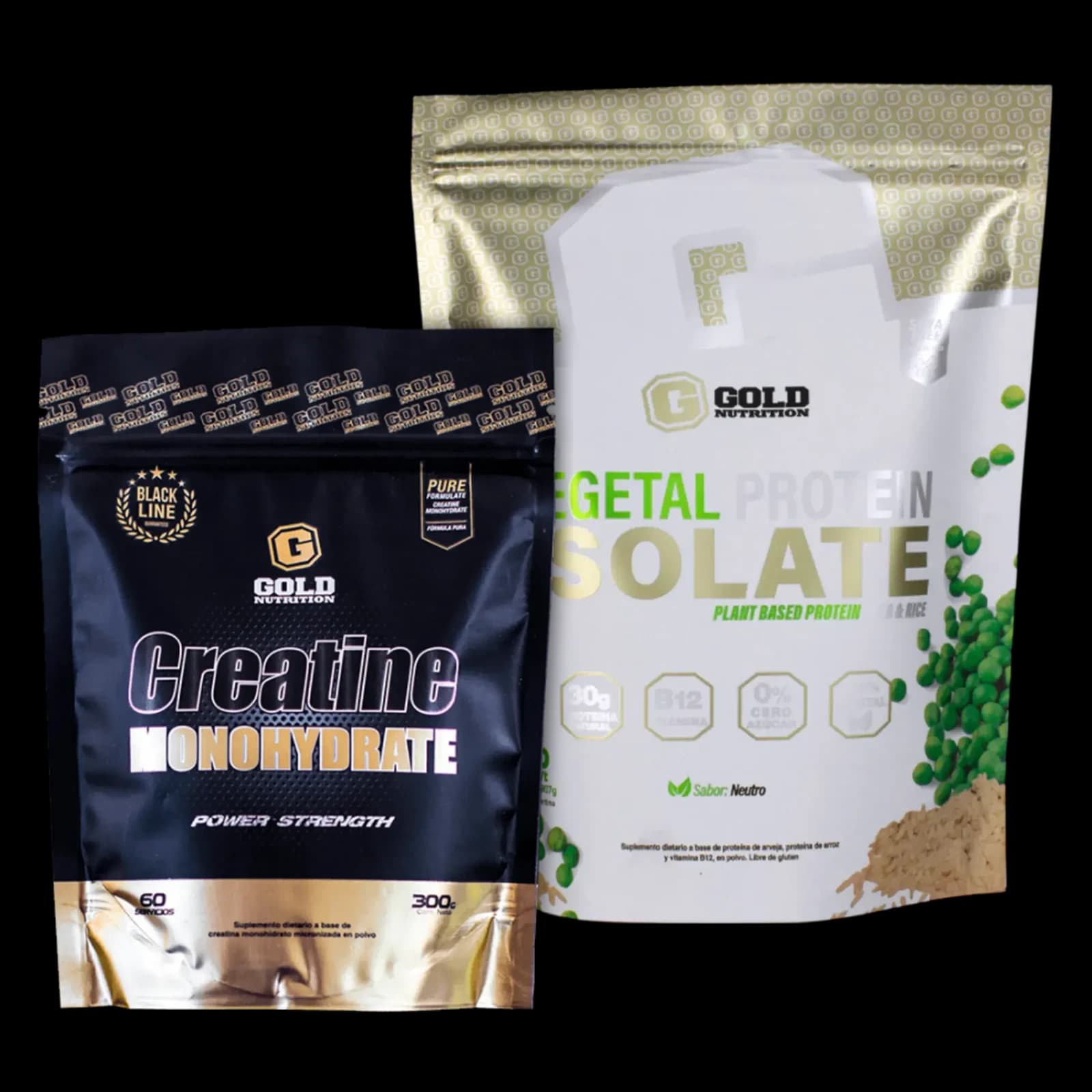 Combo Gold Nutrition Vegetal Protein Isolate 2lbs + Creatina 300g