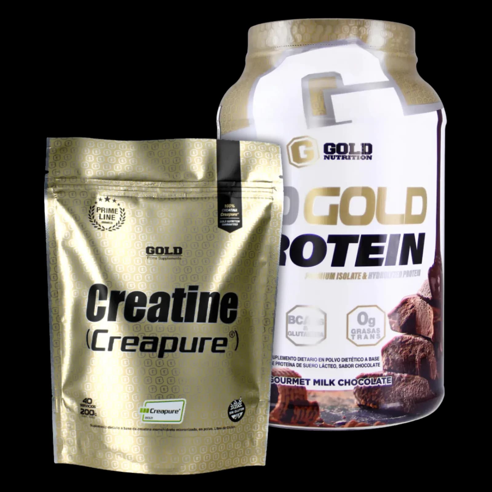 Combo Gold Nutrition ISO Whey Protein 2lbs + Creatina Creapure