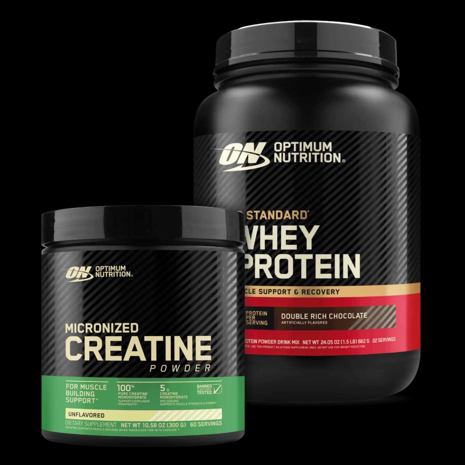Combo Optimum Nutrition Whey Protein 100% 1.5Lb + Creatina 300g