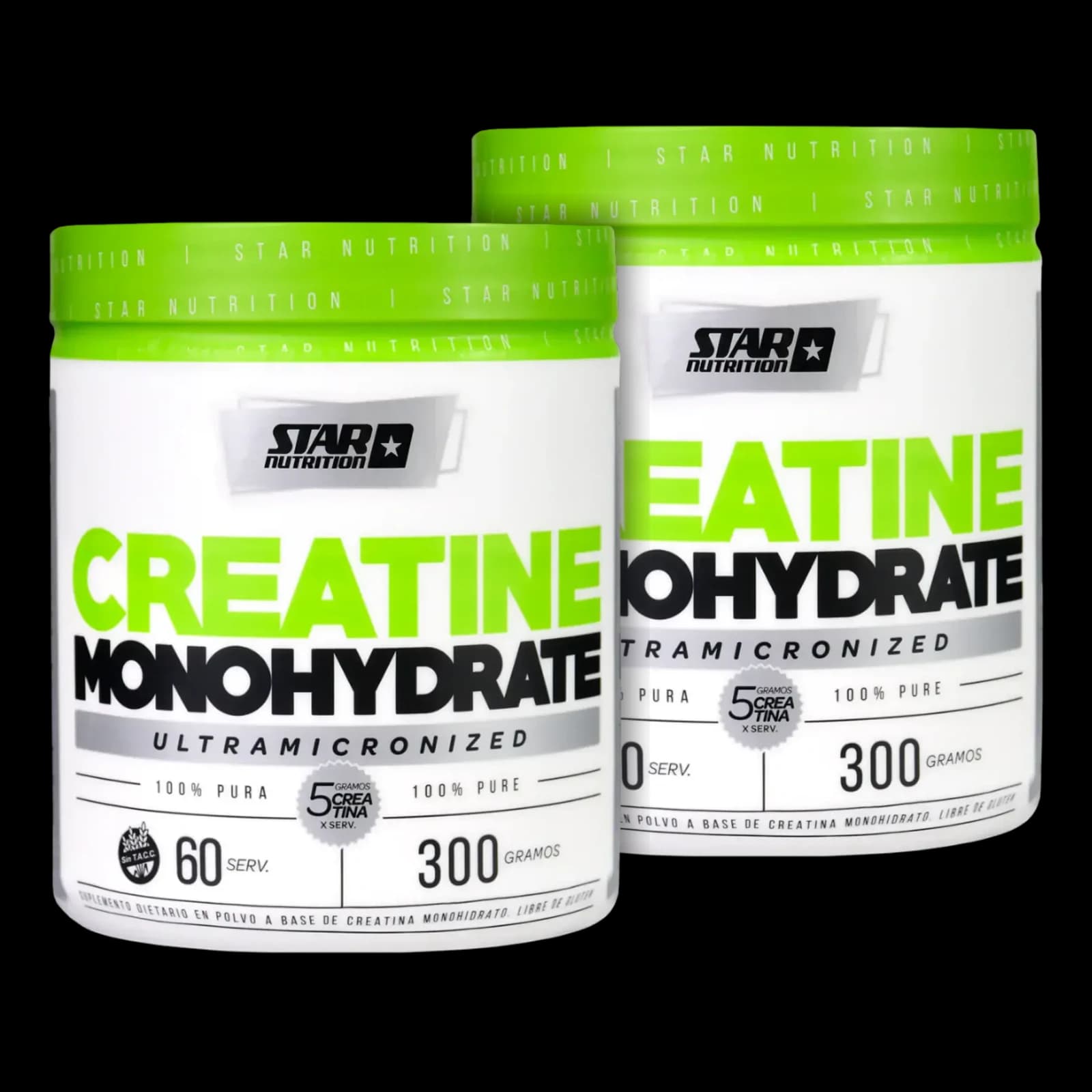 Combo Star Nutrition Creatina Monohidrato Pote 300g x2
