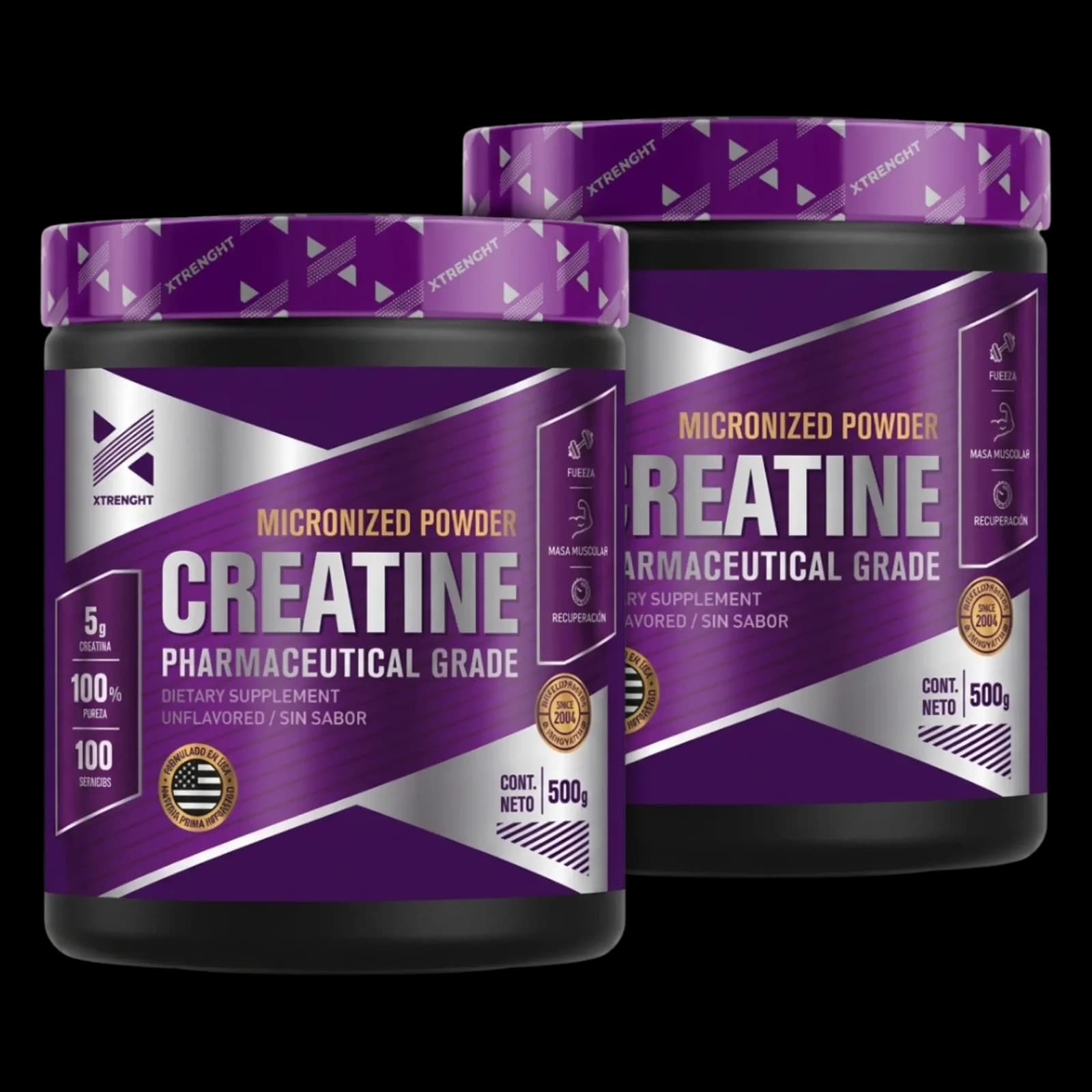 Combo Xtrenght Creatina Monohidrato Micronizada 500g x2