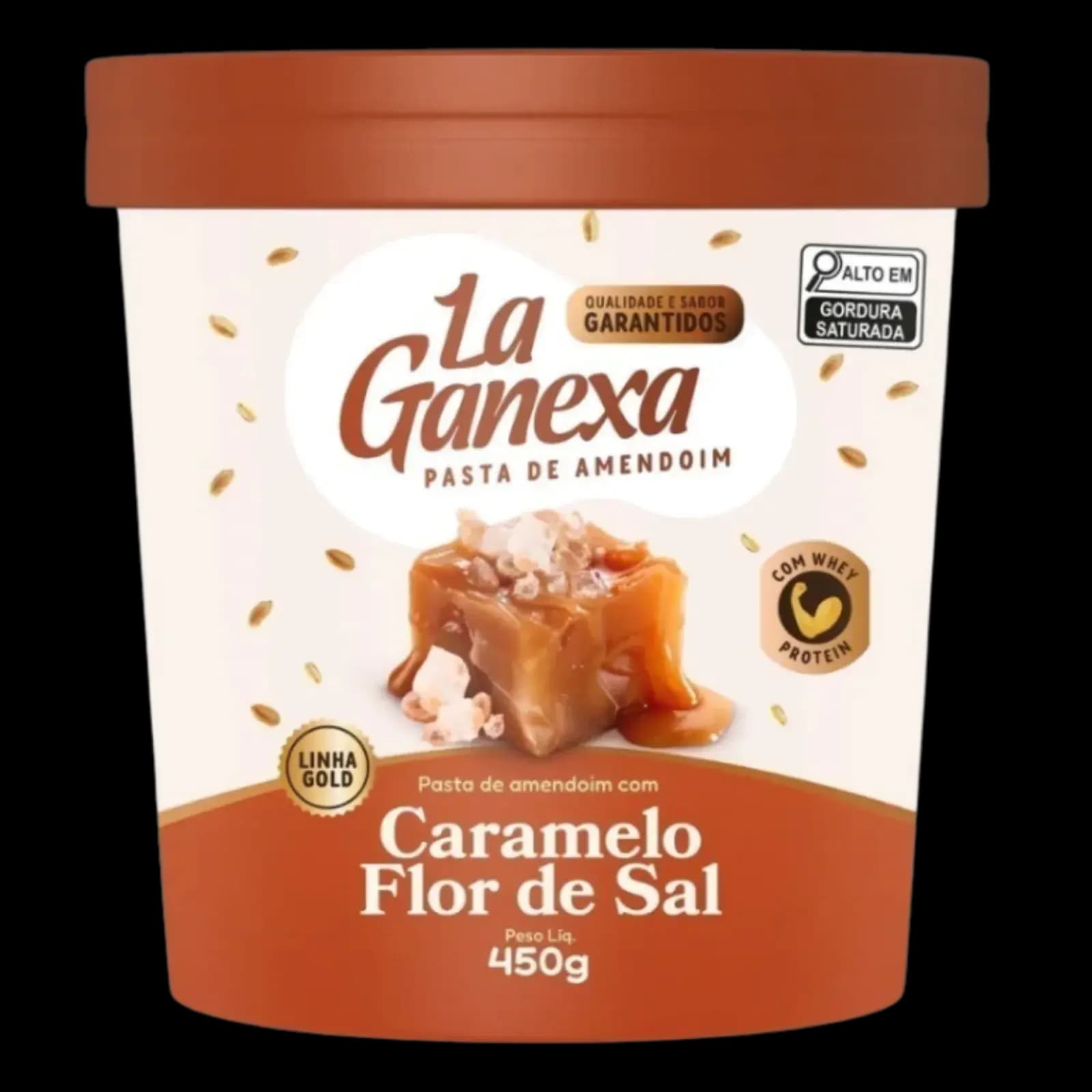 La Ganexa Pasta Mani Caramelo Salado con Whey Protein 450g — imagen 1