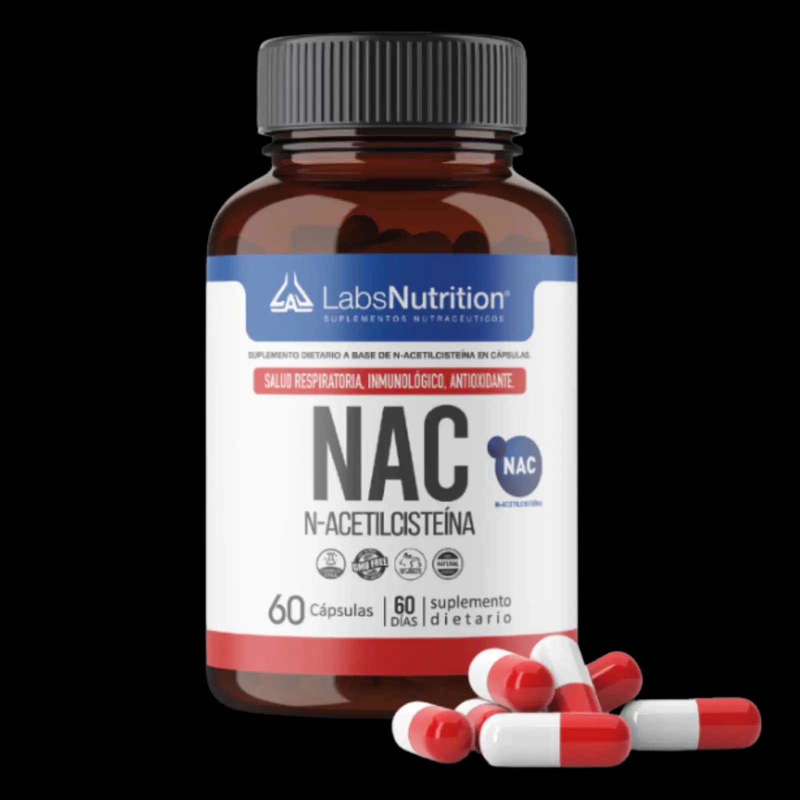 Labs Nutrition NAC N-Acetilcisteína 60 cápsulas — imagen 1