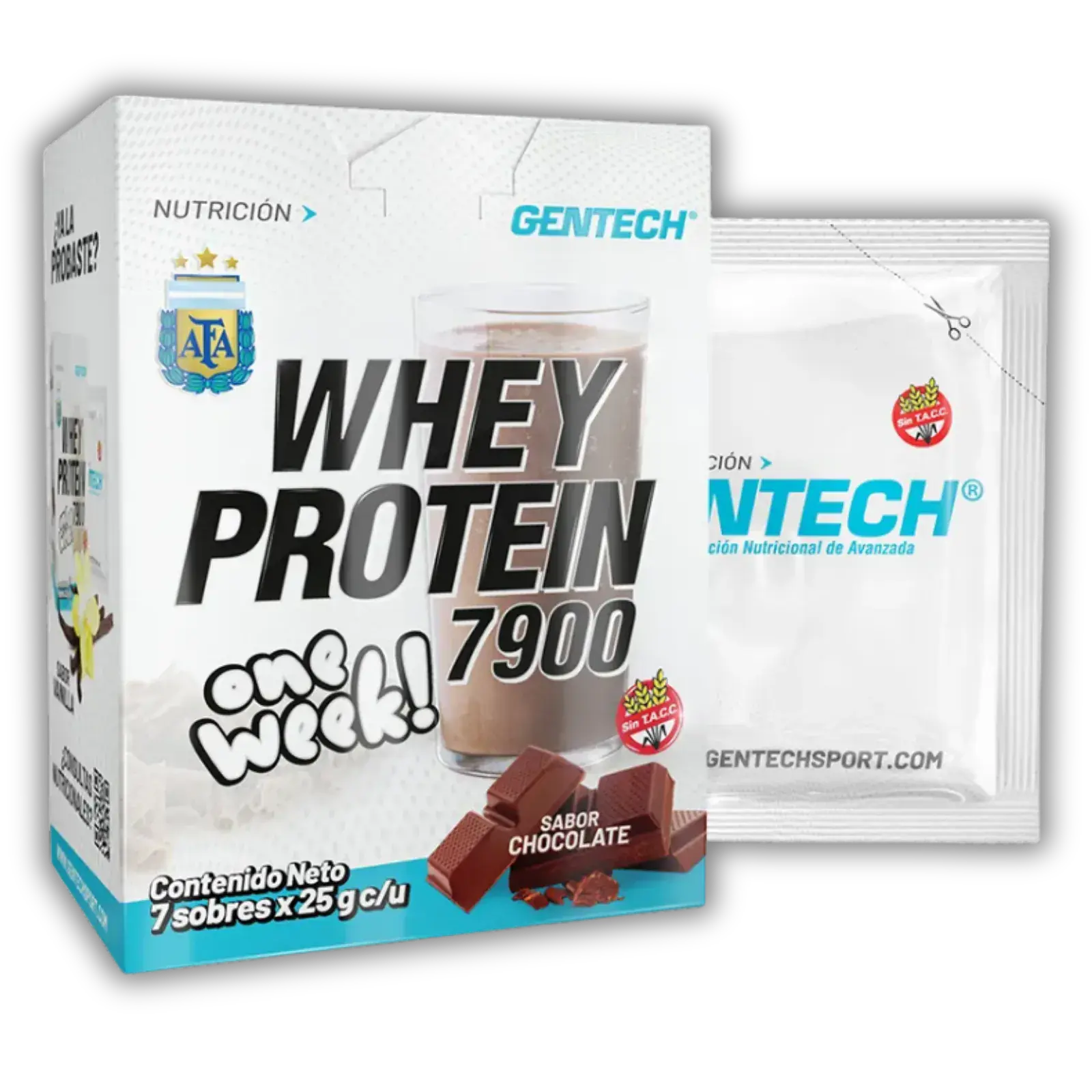 Gentech One Week Whey Protein AFA (7 sobres) — imagen 1