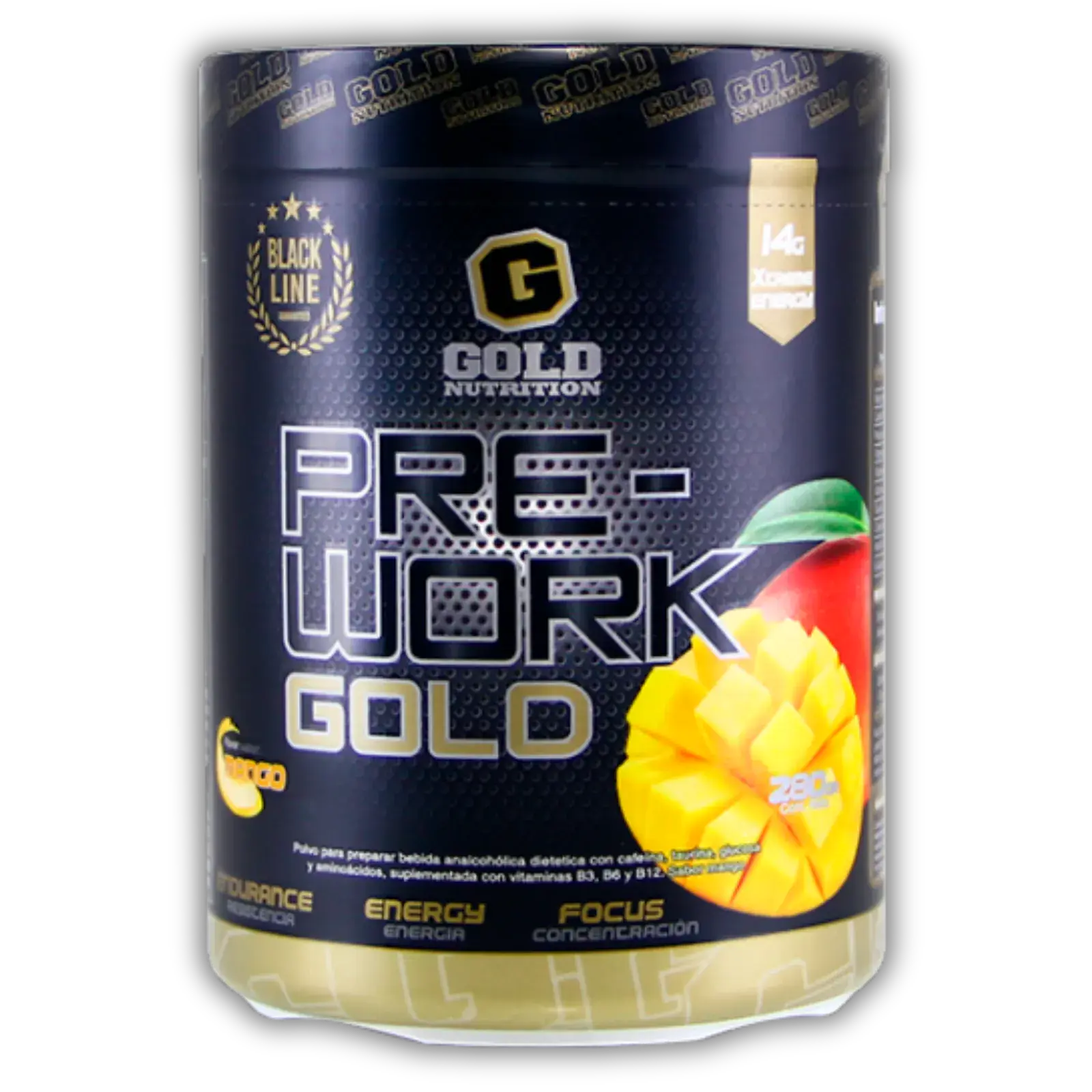 Gold Nutrition Pre Work energía explosiva 280g — imagen 1