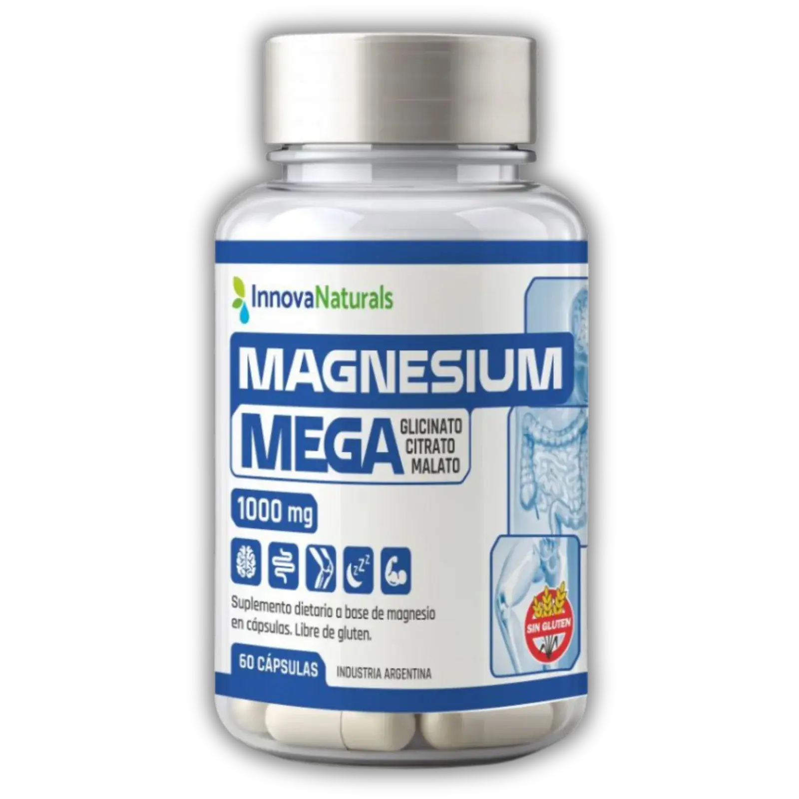 InnovaNaturals Mega Magnesio 3 en 1 – 60 cápsulas — imagen 1