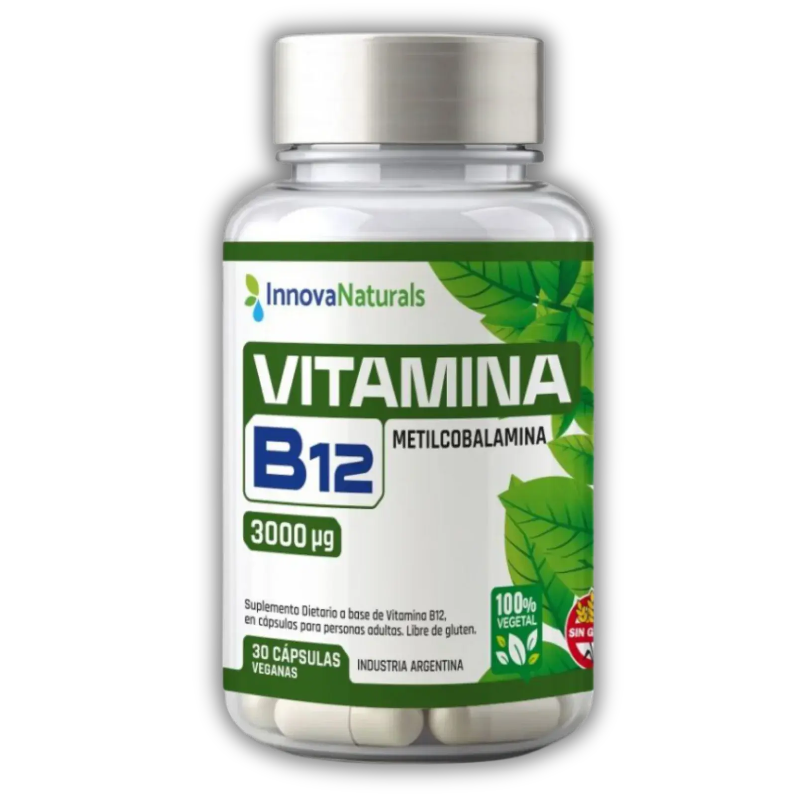 InnovaNaturals Vitamina B12 – 30 cápsulas — imagen 1