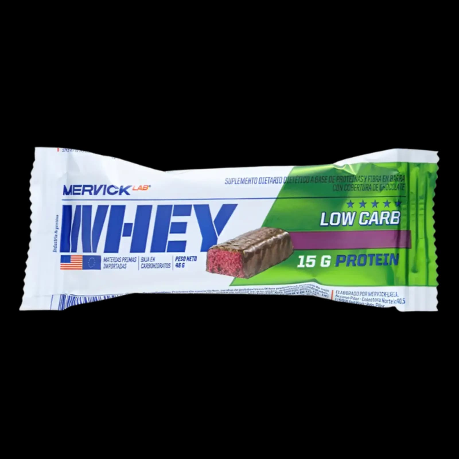 Mervick Low Carb Protein Bar 46g – 1 unidad — imagen 1