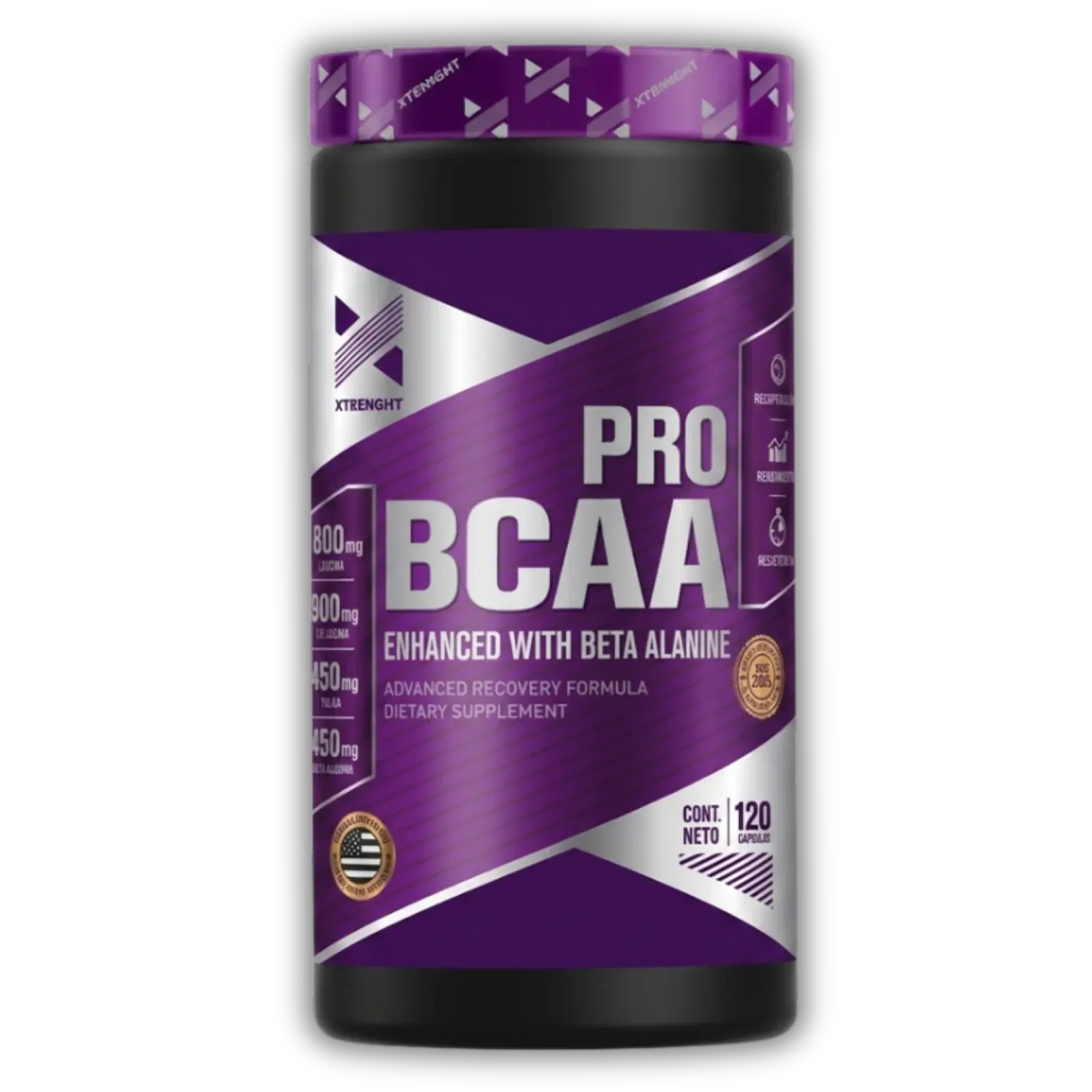 Xtrenght Bcaa Pro con Beta Alanina – 120 cápsulas — imagen 1