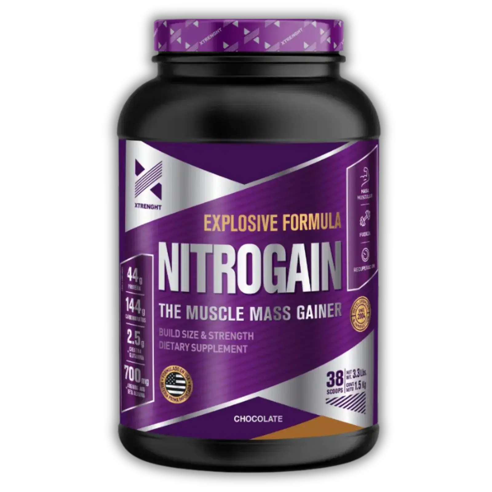 Xtrenght Nitrogain Mass Gainer 1.5kg — imagen 1