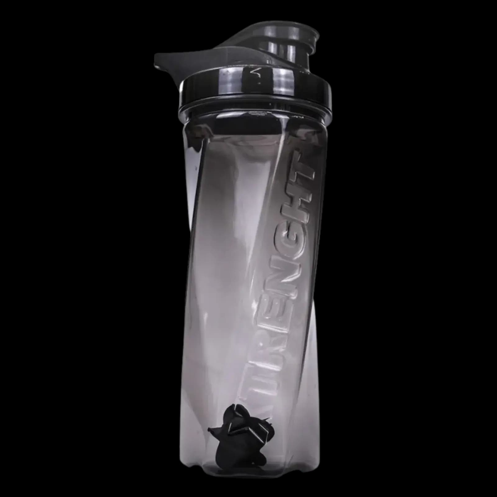 Xtrenght Shaker Transparente Negro vaso batidor con antigrumos 600 cc — imagen 1