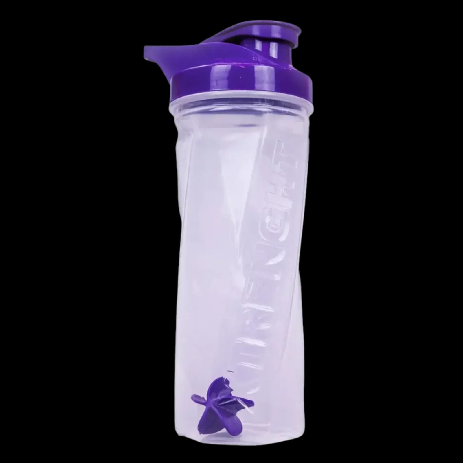 Xtrenght Shaker Transparente Violeta vaso batidor con antigrumos 600 cc — imagen 1